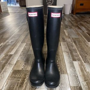 Hunter original tall black rain boots